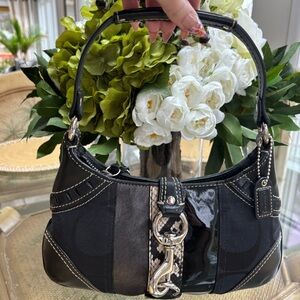 Vintage Coach Hampton Python minibag